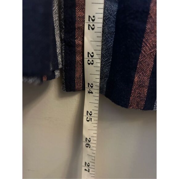 NWT Splendid Linen Blend Wide-leg Jumpsuit Sz M Striped sleeveless stretch waist - Picture 11 of 13